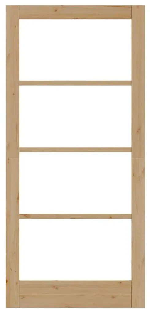 Porta Interior com Vidro "ORKDAL" 93x202x4 cm Madeira Sólida de Pinhei