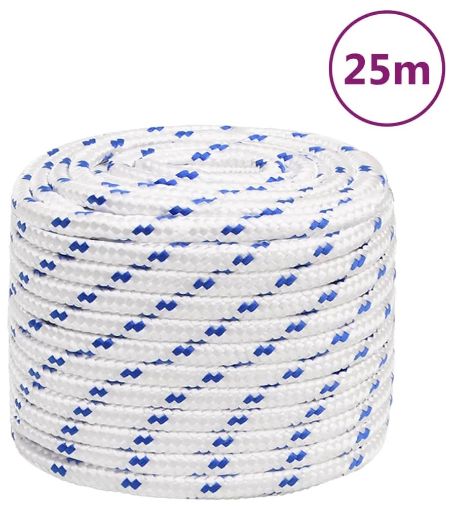 Corda de barco 16 mm 25 m polipropileno branco