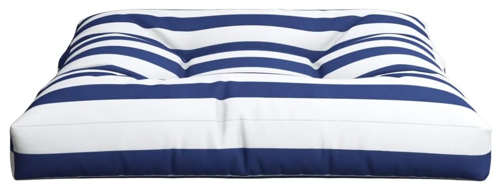 Almofadão para sofá de paletes 80x80x12 cm tecido azul/branco