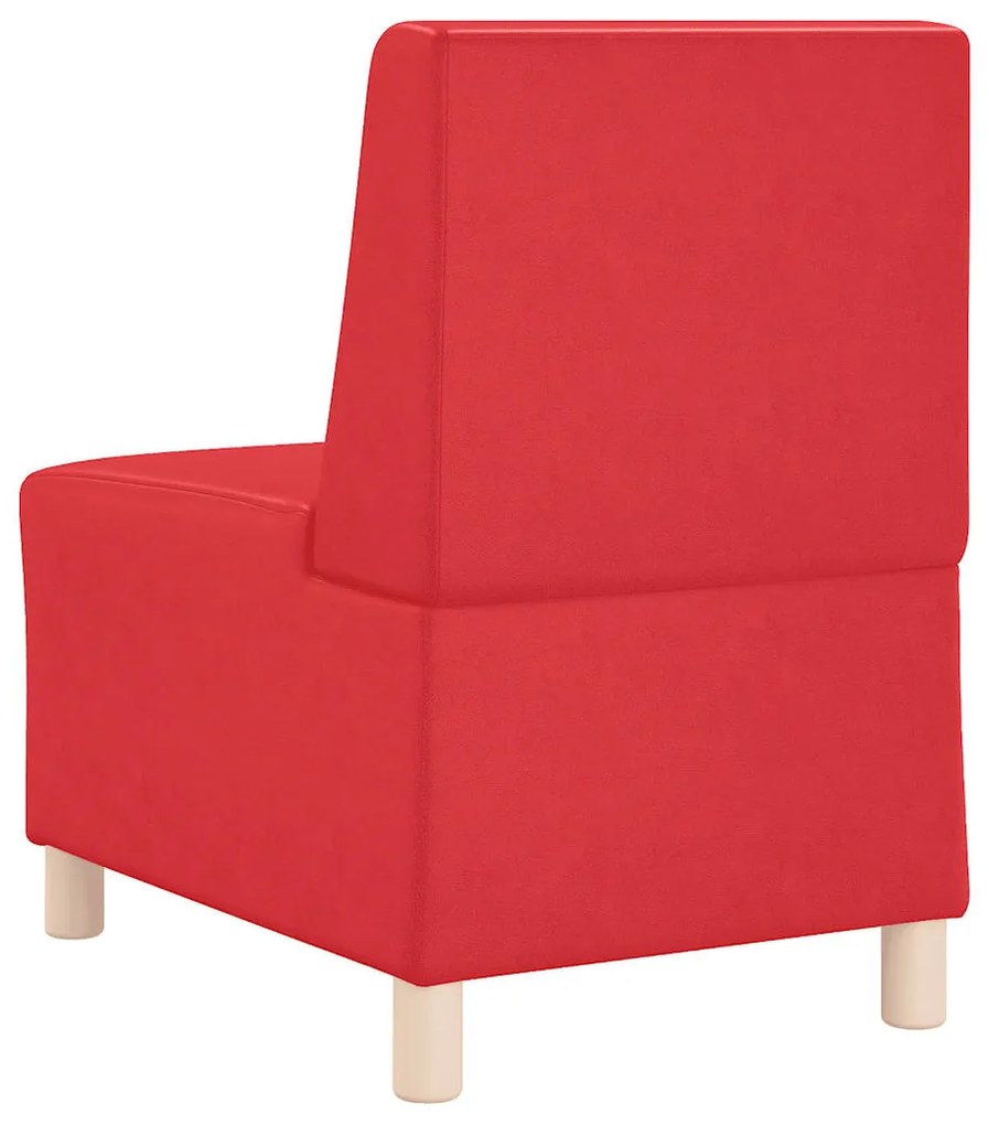 Poltrona 55 cm couro artificial vermelho