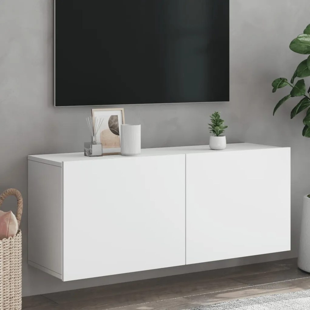 Móvel de parede para TV 100x30x41 cm branco