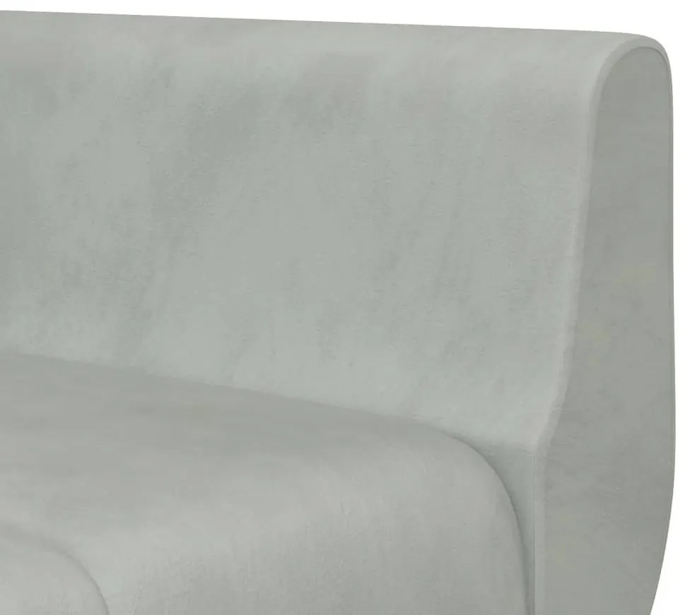 Sofá-cama em forma de L 275x140x70 cm veludo cinzento