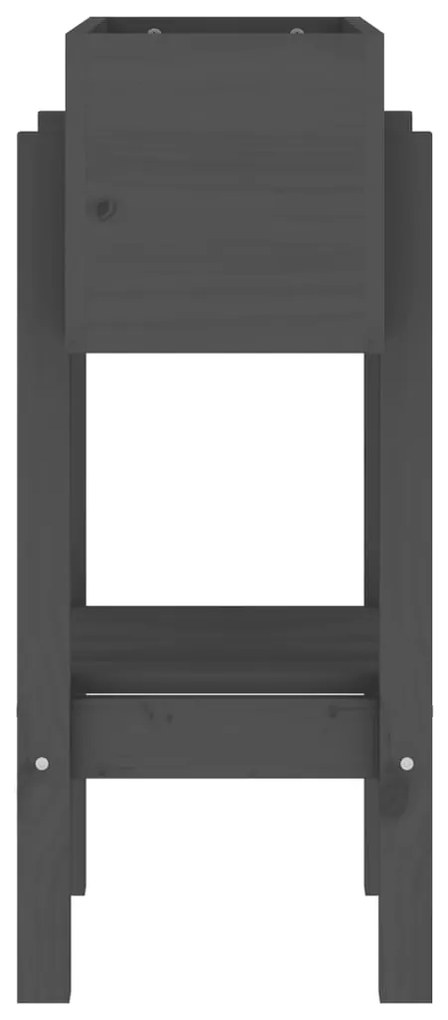 Vaso/floreira de jardim 62x30x69 cm pinho maciço cinzento
