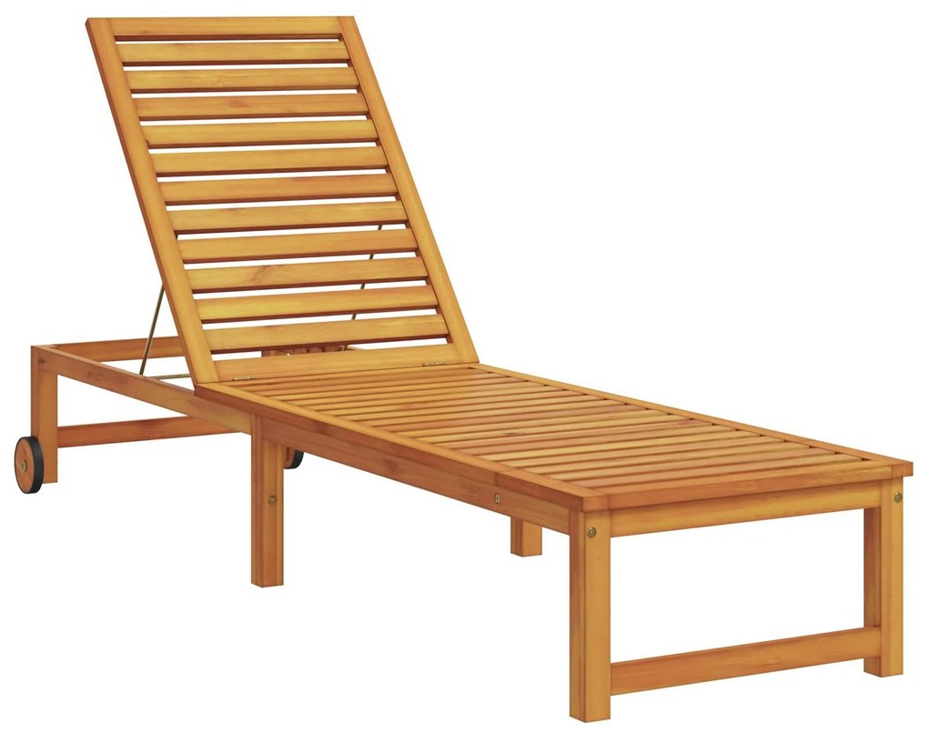 Espreguiçadeira com Mesa em Madeira Sólida de Acácia, vidaXL Espreguiç