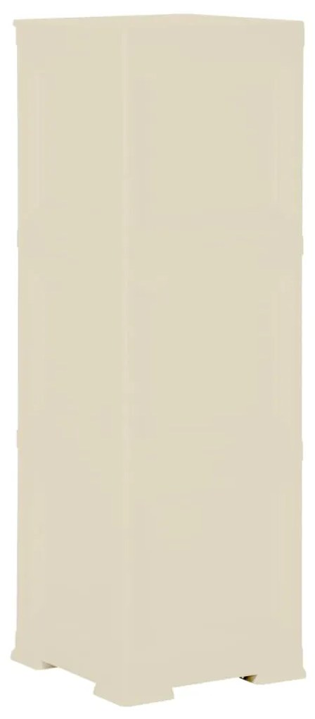 Armário de plástico 40x43x125 cm design de madeira branco nata