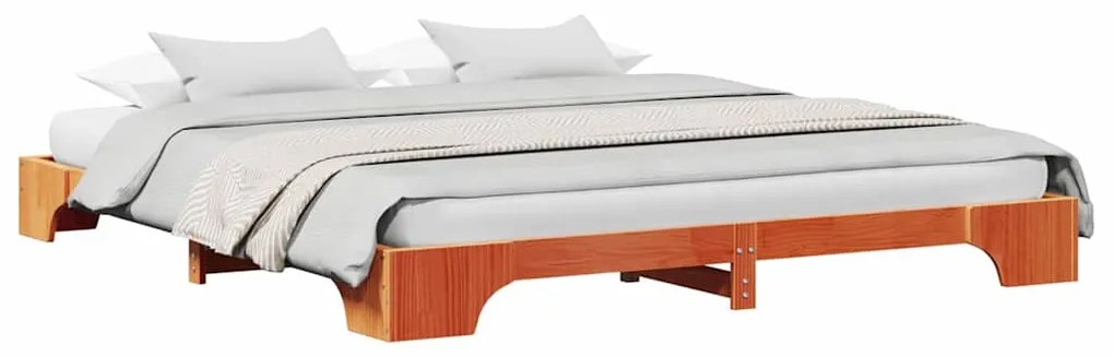 Cama de Pinho Maciço Castanho 180 x 200 cm