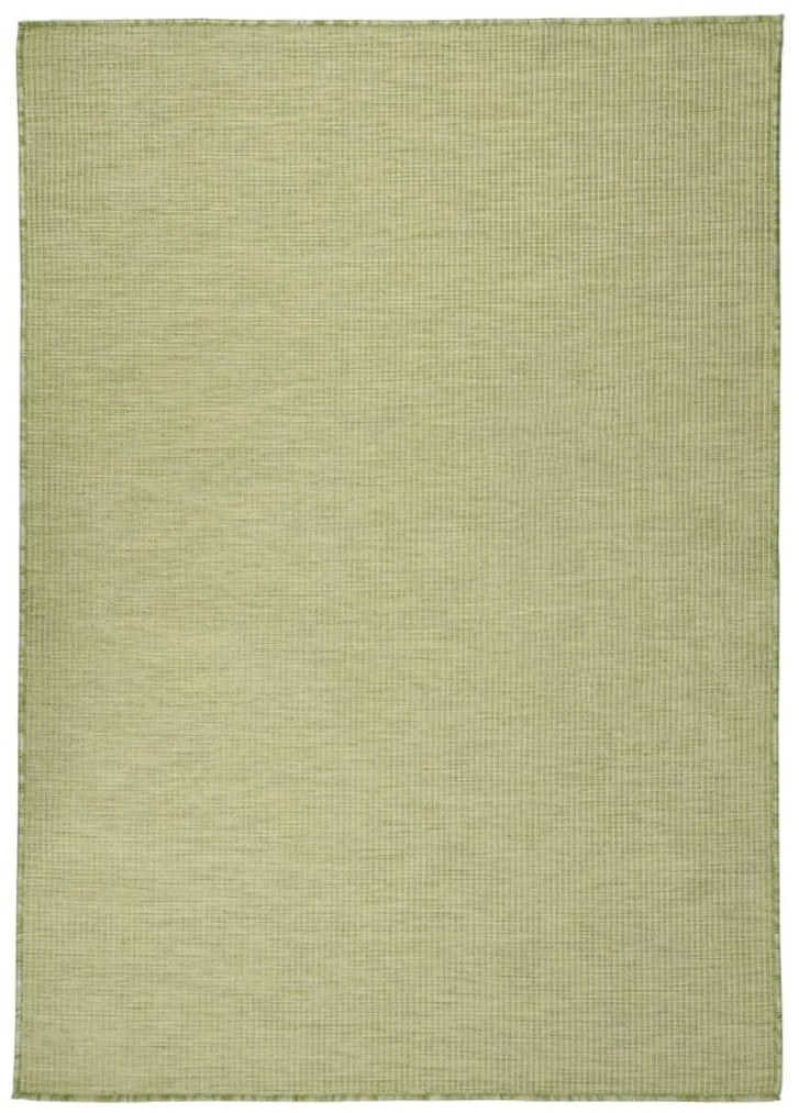 Tapete de tecido plano para exterior 200x280 cm verde
