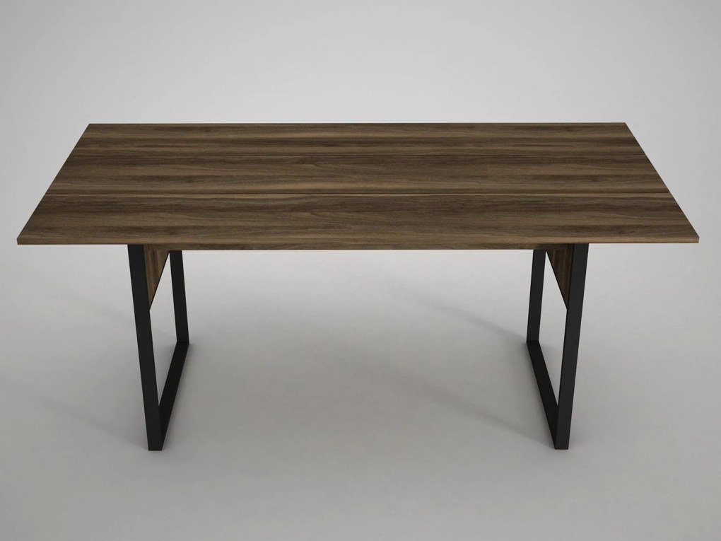 Mesa de Jantar "Lost" – 180x91x77.6 cm – Nogueira – Design Industrial