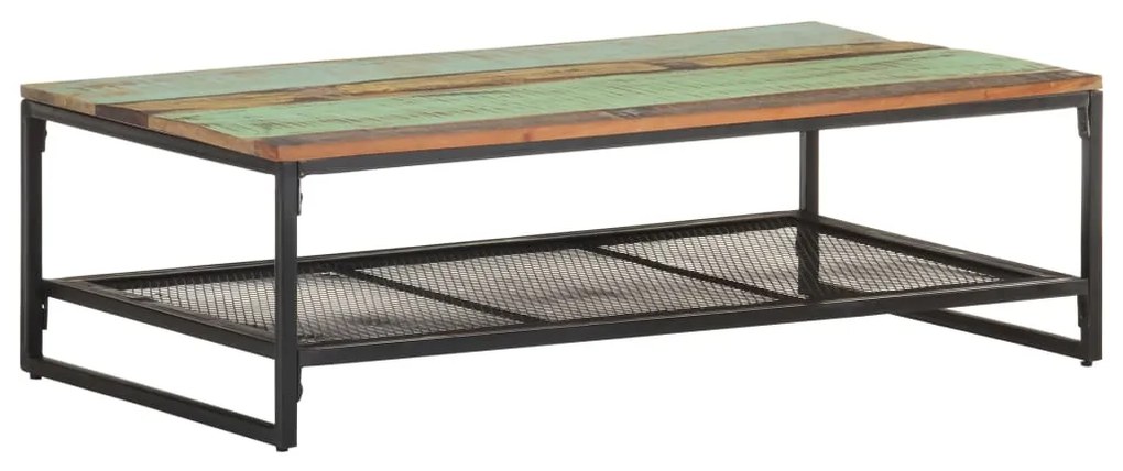 Mesa de centro 110x60x35 cm madeira recuperada maciça
