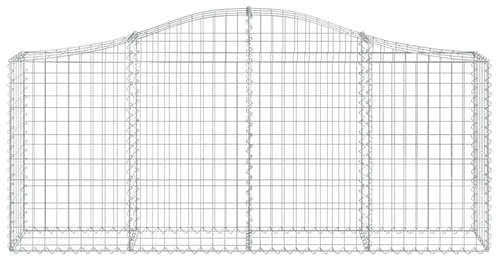 Cestos gabião arqueados 13pcs 200x30x80/100cm ferro galvanizado