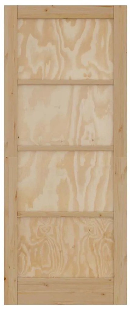Porta Interior "ORKDAL" 83x202x4 cm Madeira Sólida Pinho