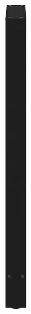 Pés para mesa de bar pretos 2 peças 60x(110-111) cm aço