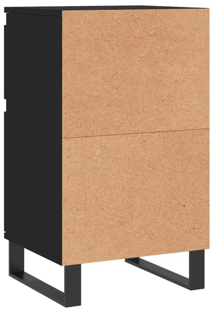 Aparadores 2 pcs 40x35x70 cm derivados de madeira preto