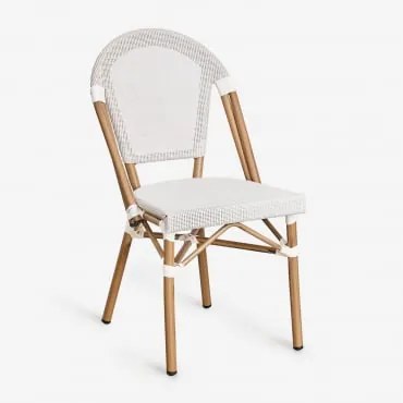 Cadeira De Jardim Empilhável De Alumínio Brielle Bistro Gardénia Branco - Sklum