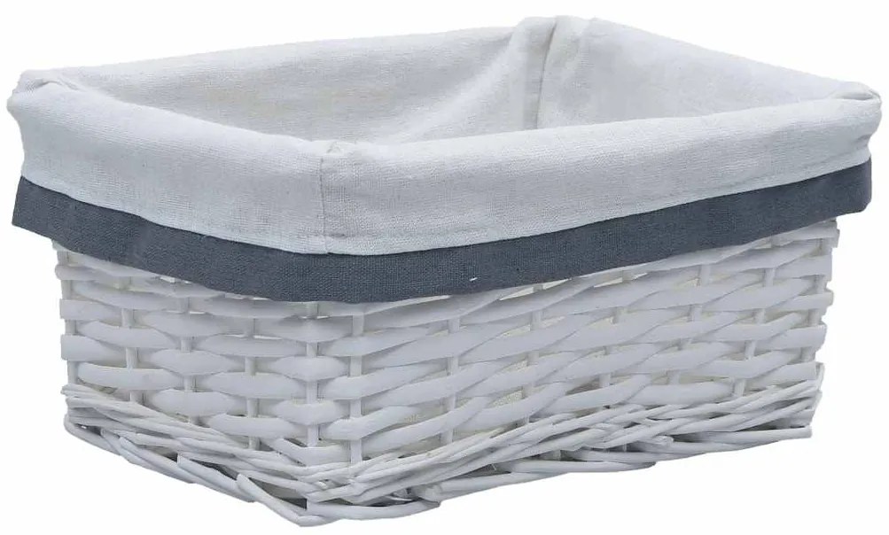 3 pcs conjunto de cestos de encastrar salgueiro branco
