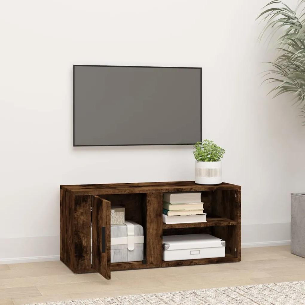 Móvel de TV 80x31,5x36 cm derivados de madeira carvalho fumado