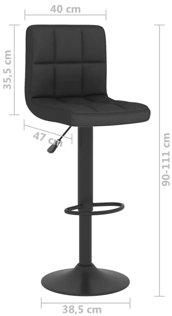 Bancos de bar 2 pcs tecido preto