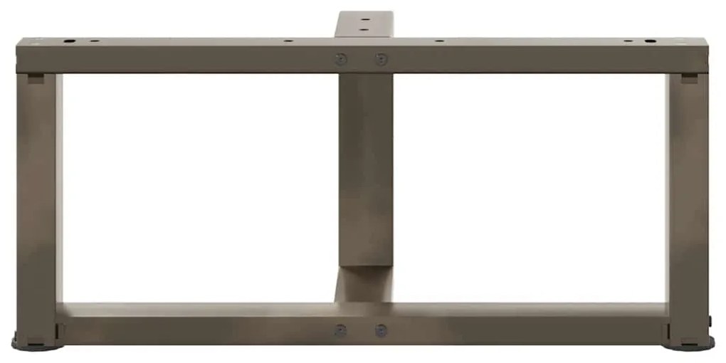Pés para mesa de centro em forma de T, 2 peças, preto, 60x25x(30-31) c
