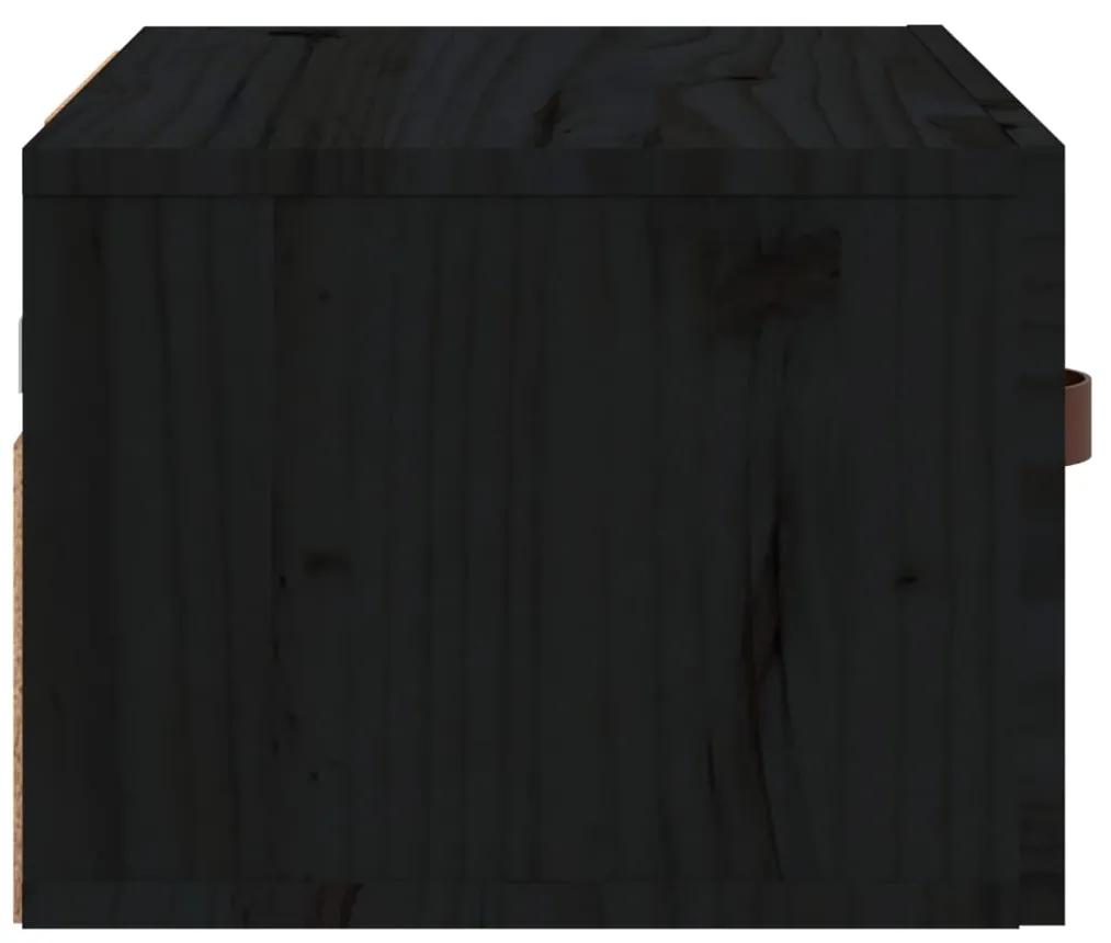 Mesas de cabeceira montagem na parede 2 pcs 40x29,5x22cm preto