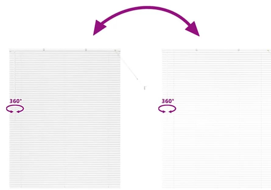 Persiana de Janela com cortinas Outros Manual Branco 80 x 130 cm Alumí