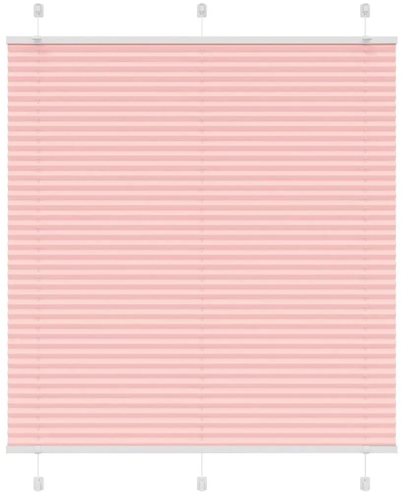 Rosa Plissada Cega 115x100 cm Largura Tecido 114,4cm Poliéster