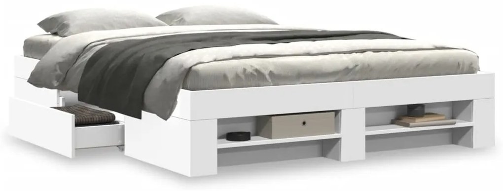 Estrutura de cama sem colchão 160x200 cm branco