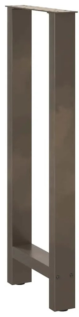 Pés de mesa de bar em aço natural, 2 peças, 50x (100-101) cm, aço