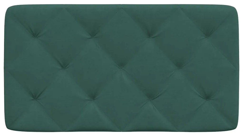 Almofadão de cabeceira 90 cm veludo verde-escuro