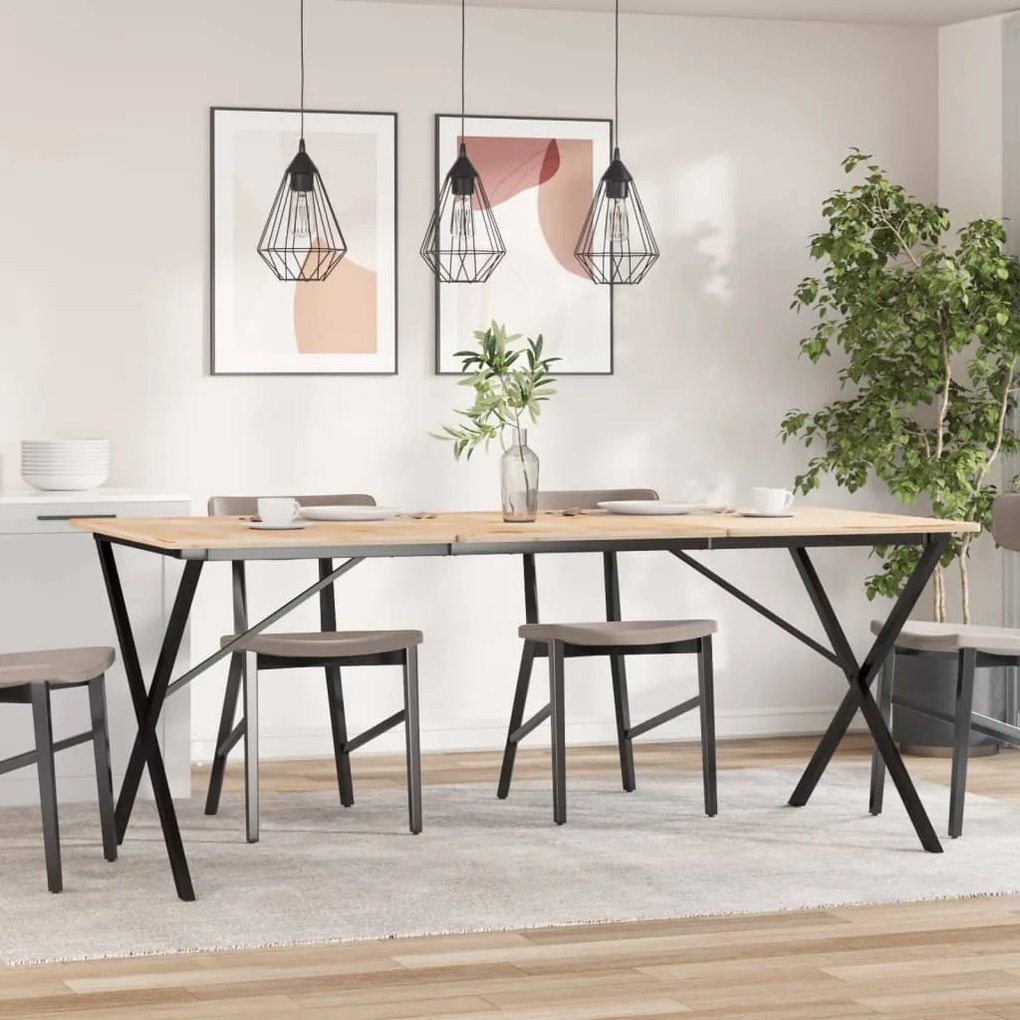 Pernas para mesa de jantar estrutura em X aço