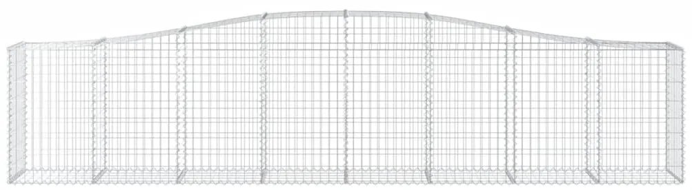 Cestos gabião arqueados 9 pcs 400x50x80/100cm ferro galvanizado