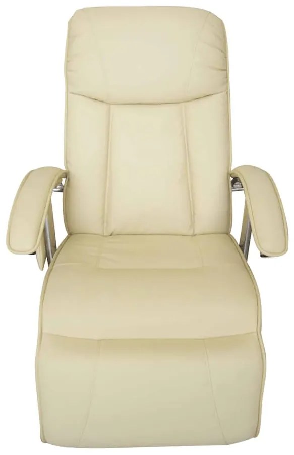 Cadeira de massagens couro artificial branco nata