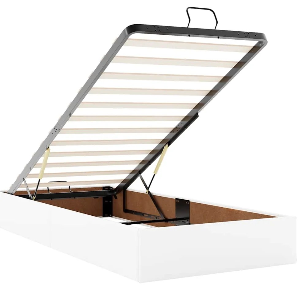 Estrutura de cama otomana sem colchão 90x200 cm branca