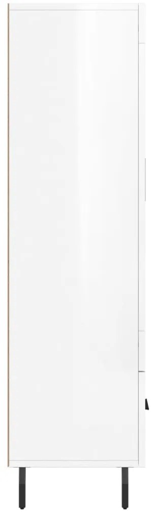 Aparador alto 69,5x31x115 cm derivados madeira branco brilhante