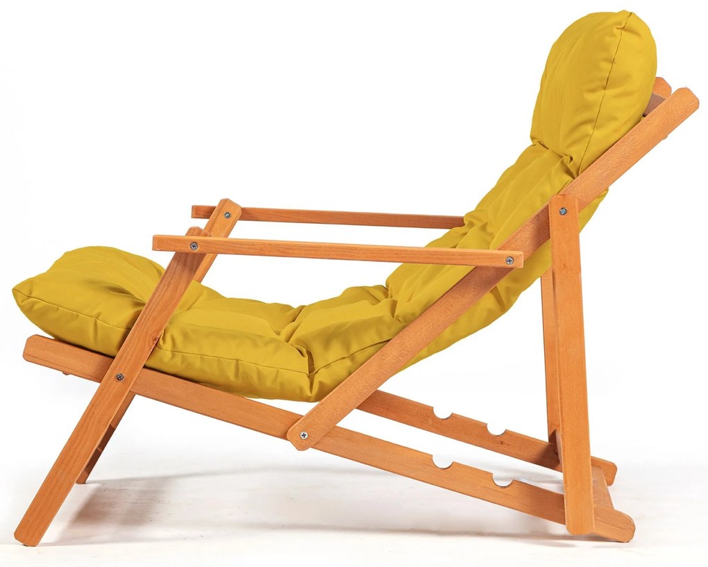 Cadeira de Jardim My008 – Amarelo Natural – 50x81x50 cm | Tribo Home