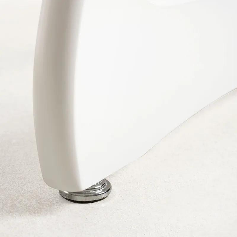 Mesa de Centro Tear em Vidro Temperado - Branco - Design Minimalista