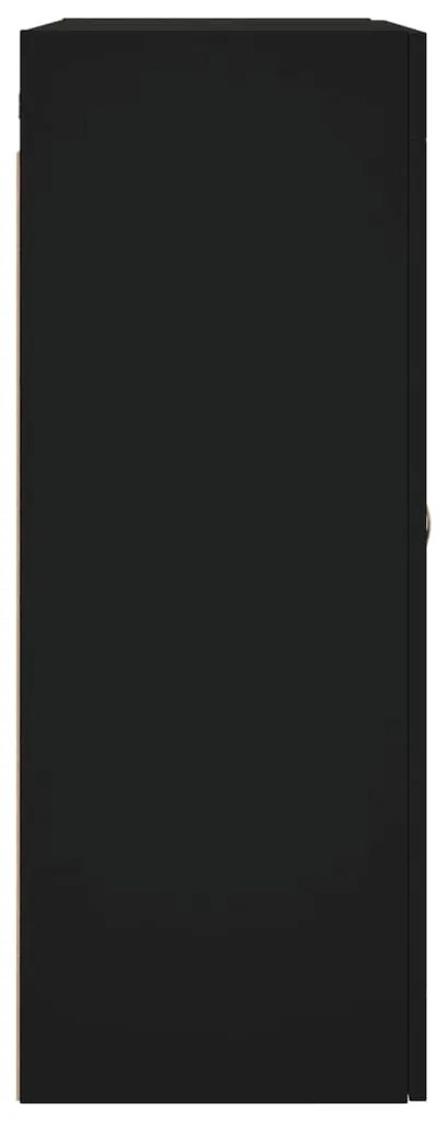 Móveis de parede 2 pcs derivados de madeira preto