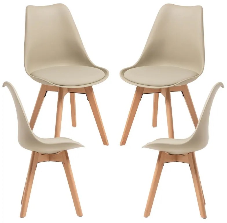 Pack 4 Cadeiras Synk Basic - Greige