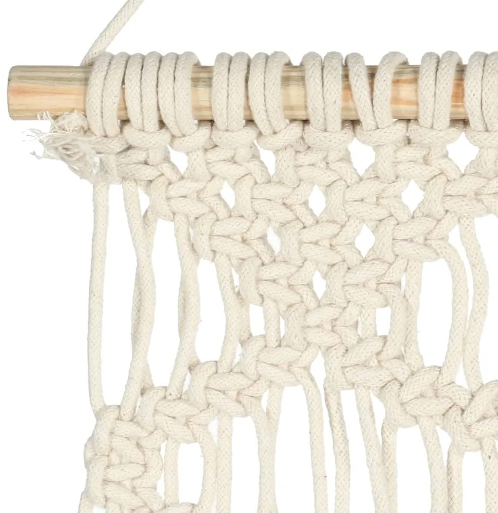 Suporte de parede em macramé 40x80 cm algodão