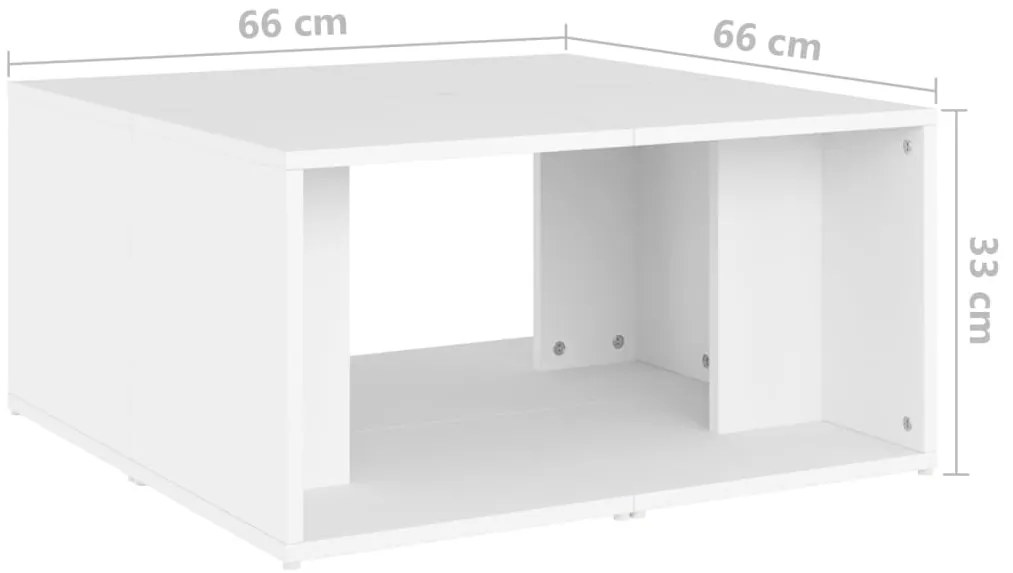 Mesas de centro 4 pcs 33x33x33 cm derivados de madeira branco