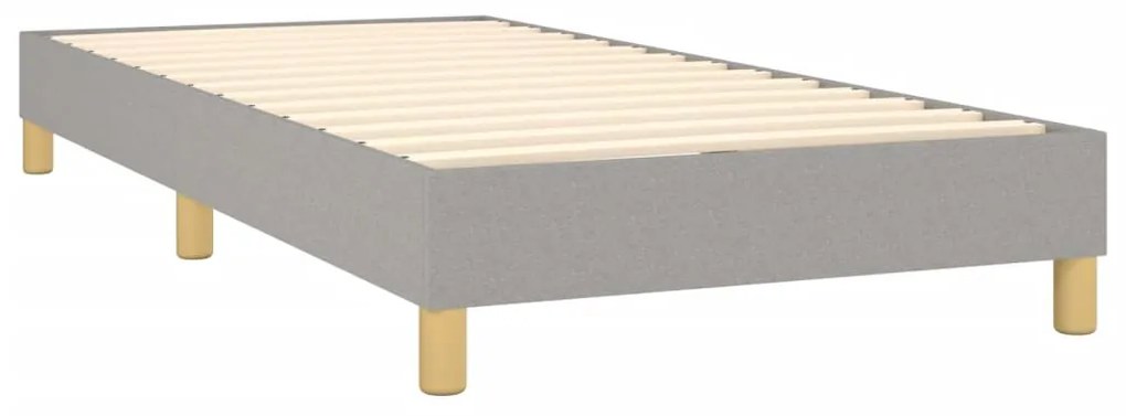 Estrutura de cama 90x190 cm tecido cinza-claro