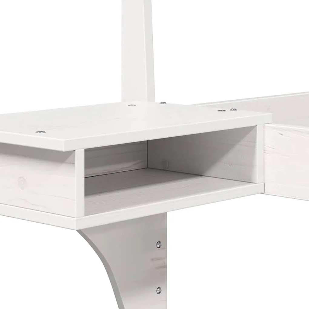 Estrutura de cama com mesas de cabeceira Branco 120 x 200 cm