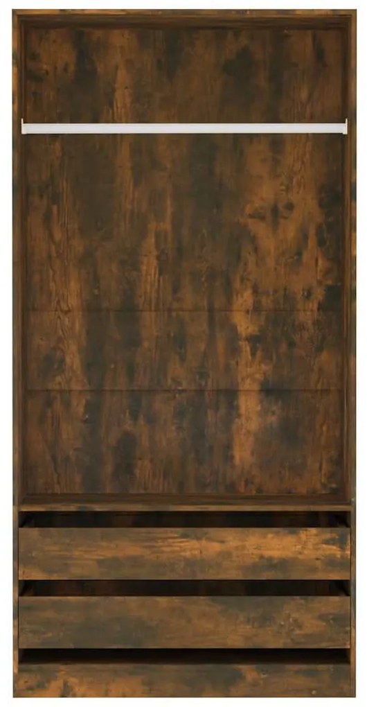 Roupeiro 100x50x200 cm derivados de madeira carvalho fumado