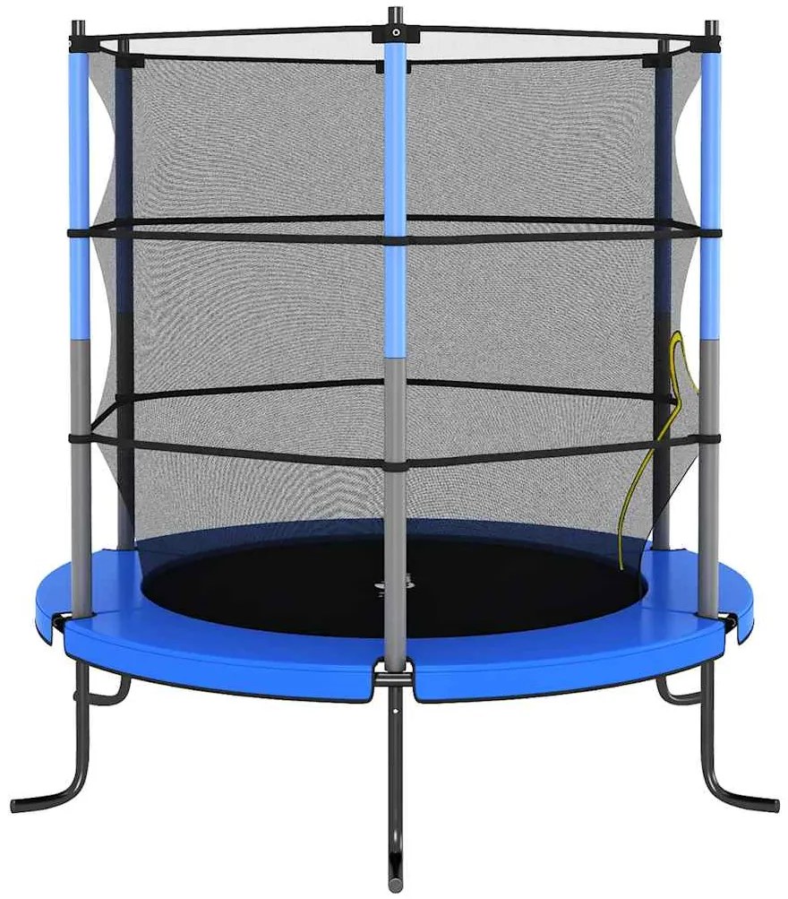 Trampolim com rede de segurança redondo 140x160 cm azul