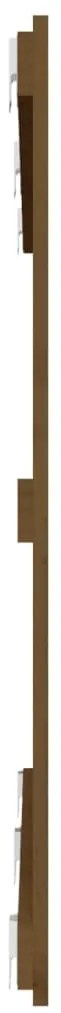 Cabeceira de parede 147x3x90 cm pinho maciço castanho-mel