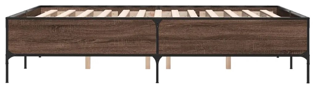 Estrutura de cama 140x190cm derivados madeira/metal