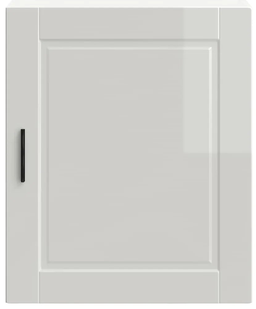 Armários parede cozinha 2 pcs Porto branco brilhante