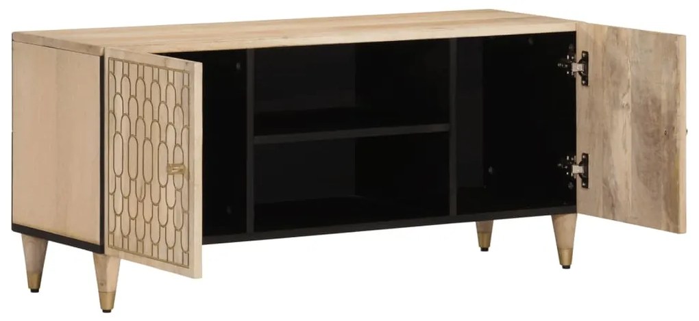 Móvel de TV 105x33x46 cm madeira de mangueira maciça