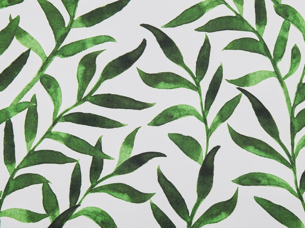 Conjunto de 2 capas verde e branco motivo folhas para cadeiras CINE Beliani