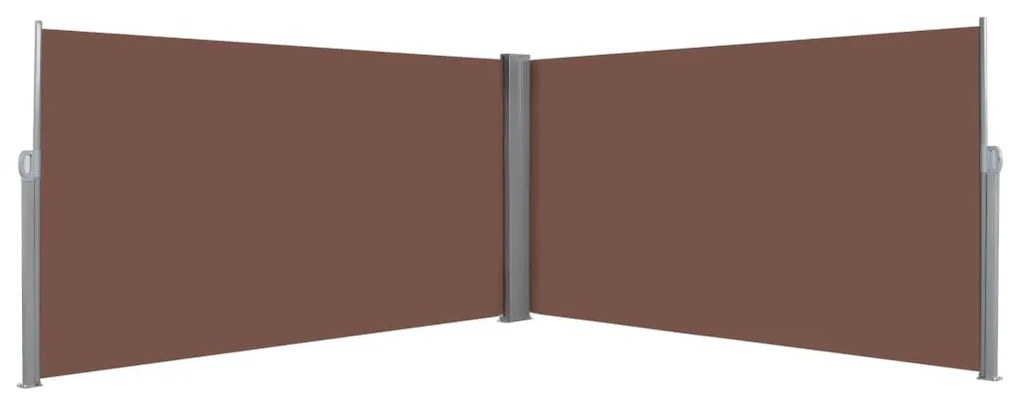 vidaXL Toldo lateral retrátil 160x600 cm castanho