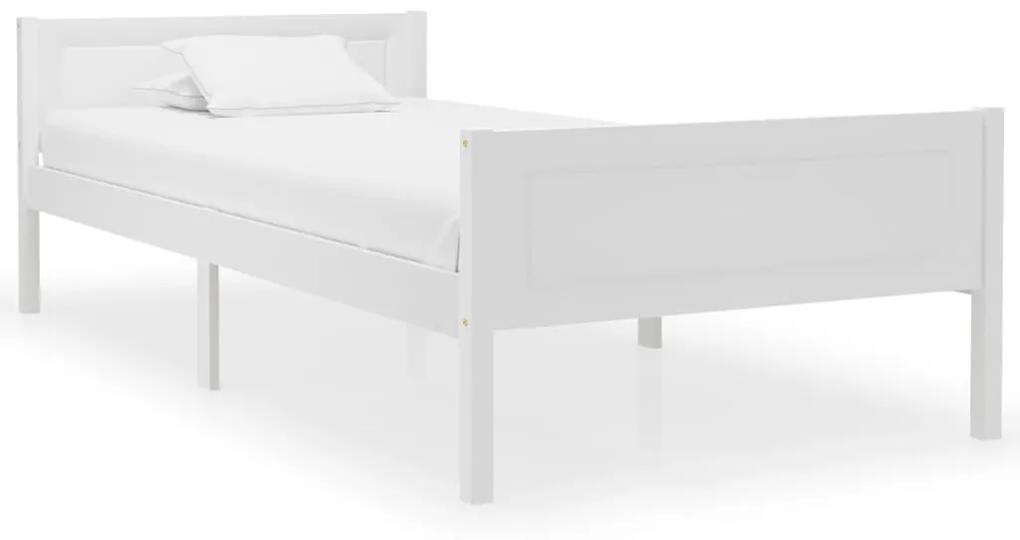 322104 vidaXL Estrutura de cama 100x200 cm madeira pinho maciço branco